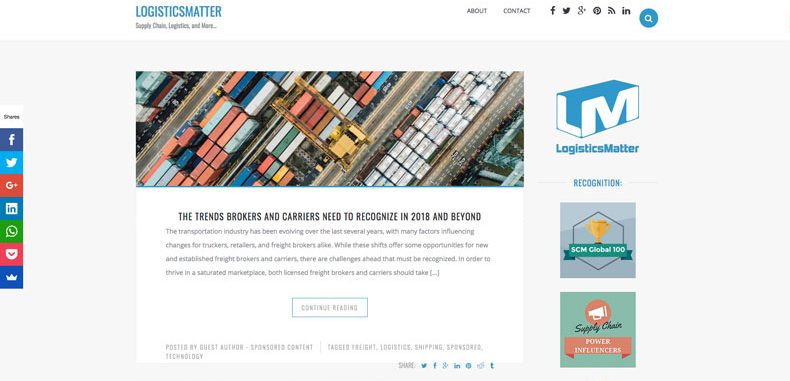 Logistics Matter Website news and resources